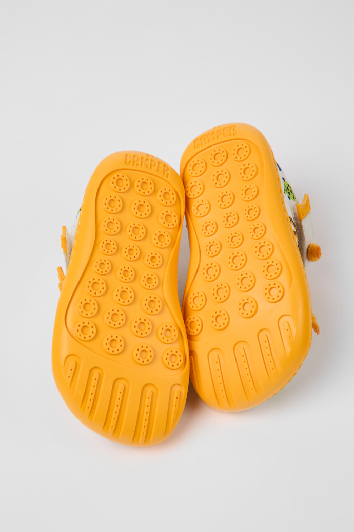 Peu Multicolored fabric and leather shoes for children