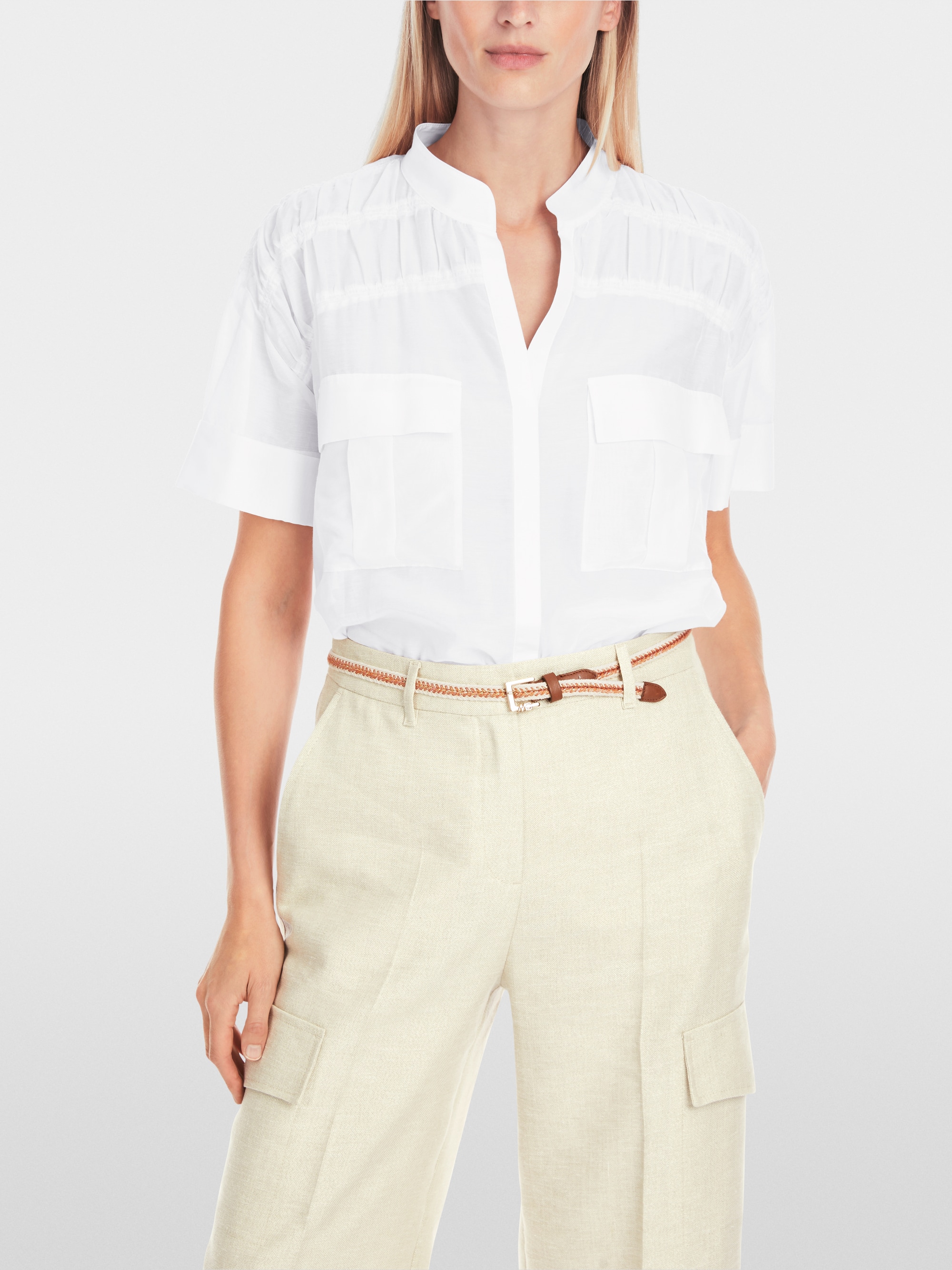 Marc-Cain Semi-transparent smock blouse