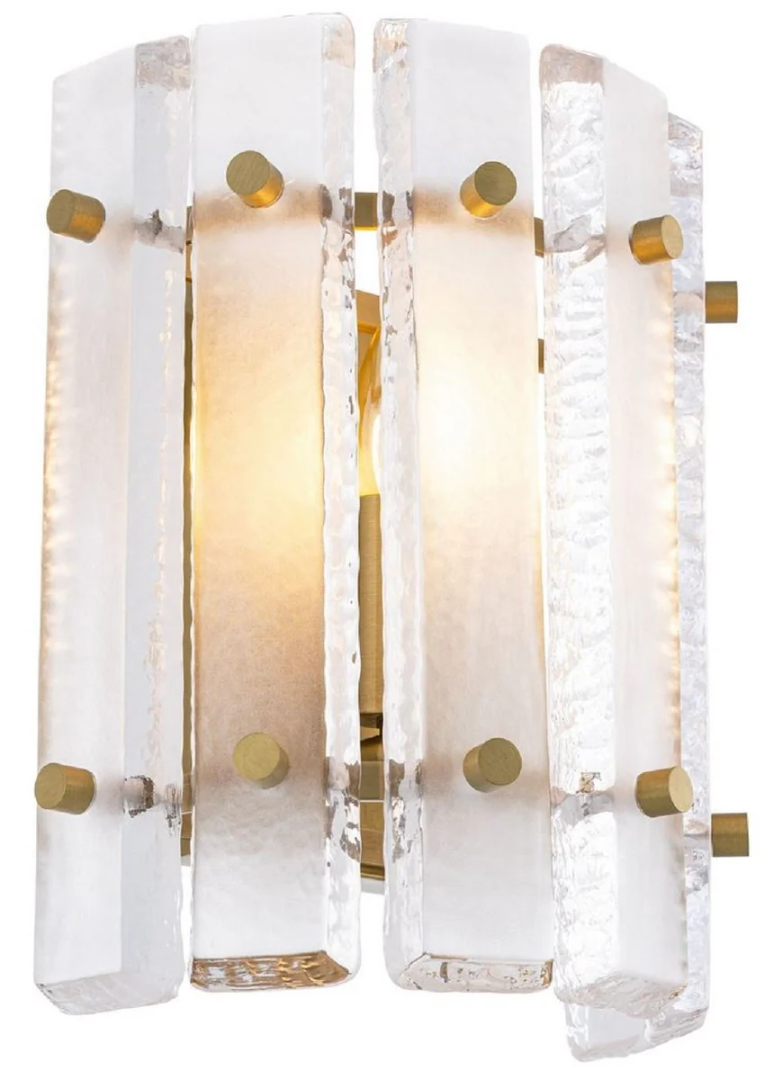 Casa Padrino lámpara de pared de lujo latón antiguo 22 x 13 x A. 26 cm - Lámpara de pared de salón - Lámpara de pared de hotel - Colección de Lujo