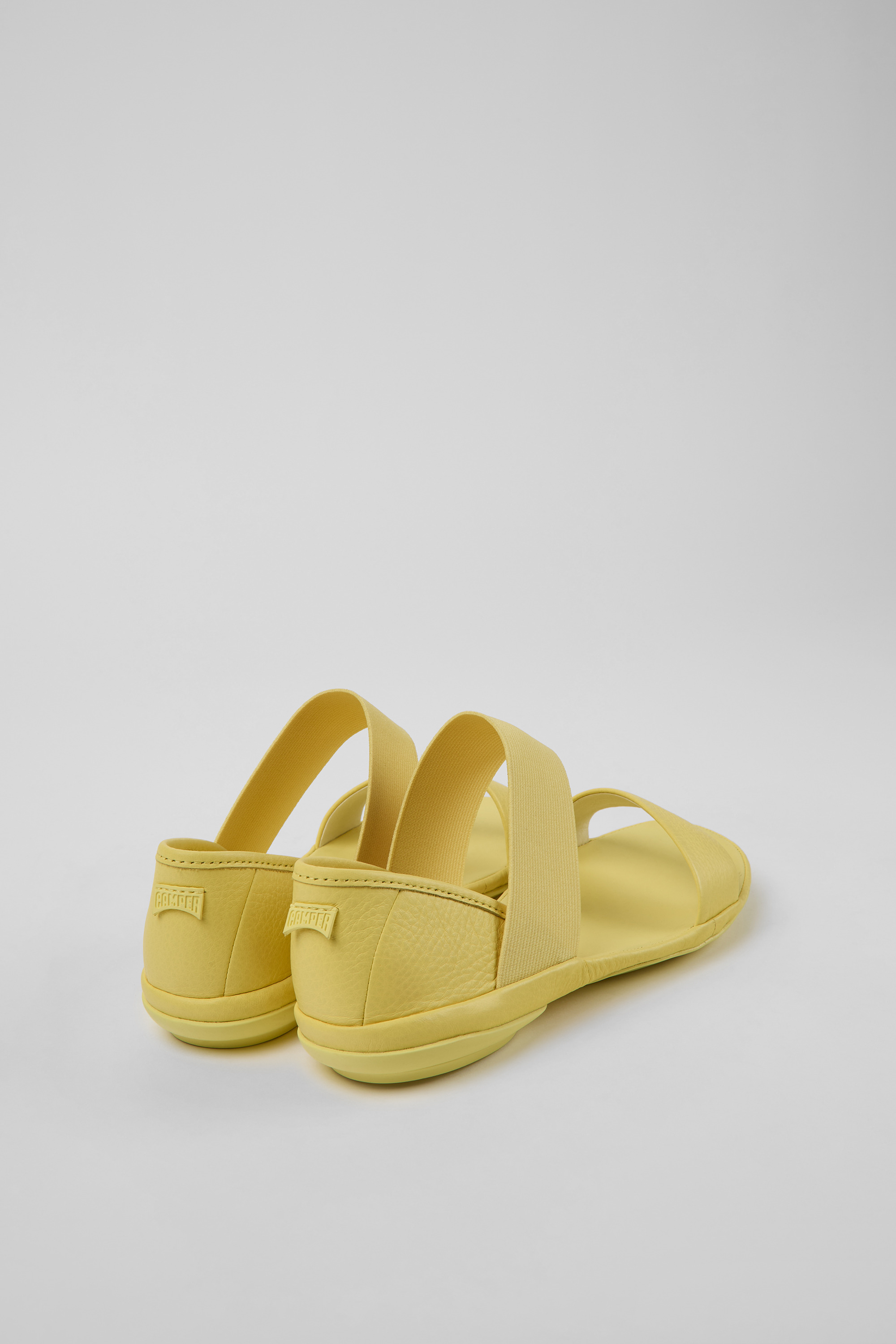 Right - Yellow leather sandals for women