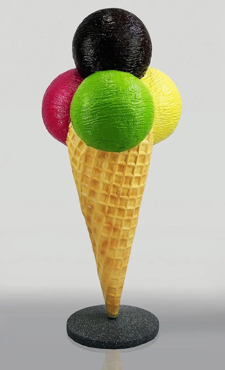 Casa Padrino cono de helado decorativo XXL colores H. 134 cm - Decoraci¨®n de helader¨ªa
