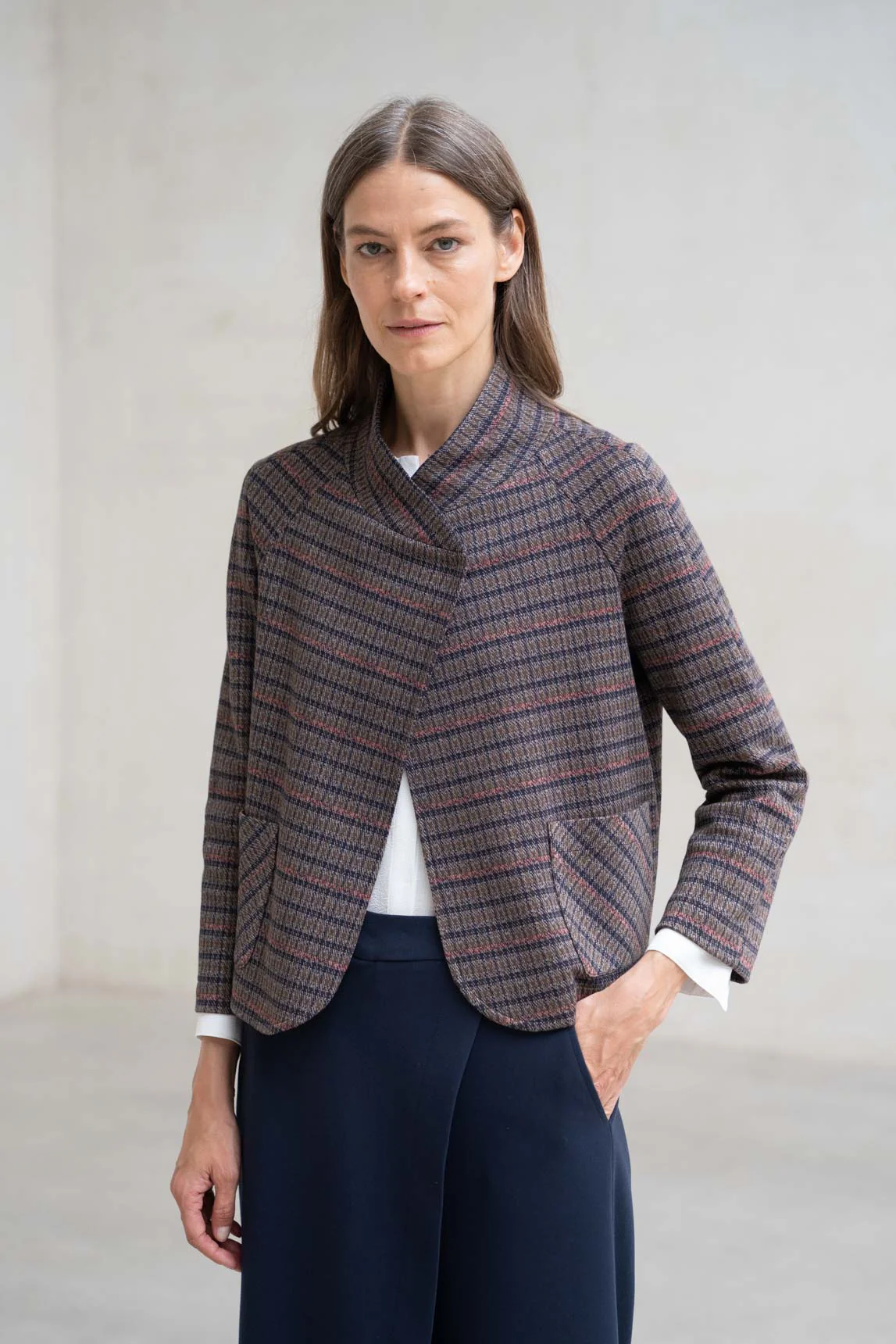 Rivera-spain Chaqueta Tarento cuadros burdeos