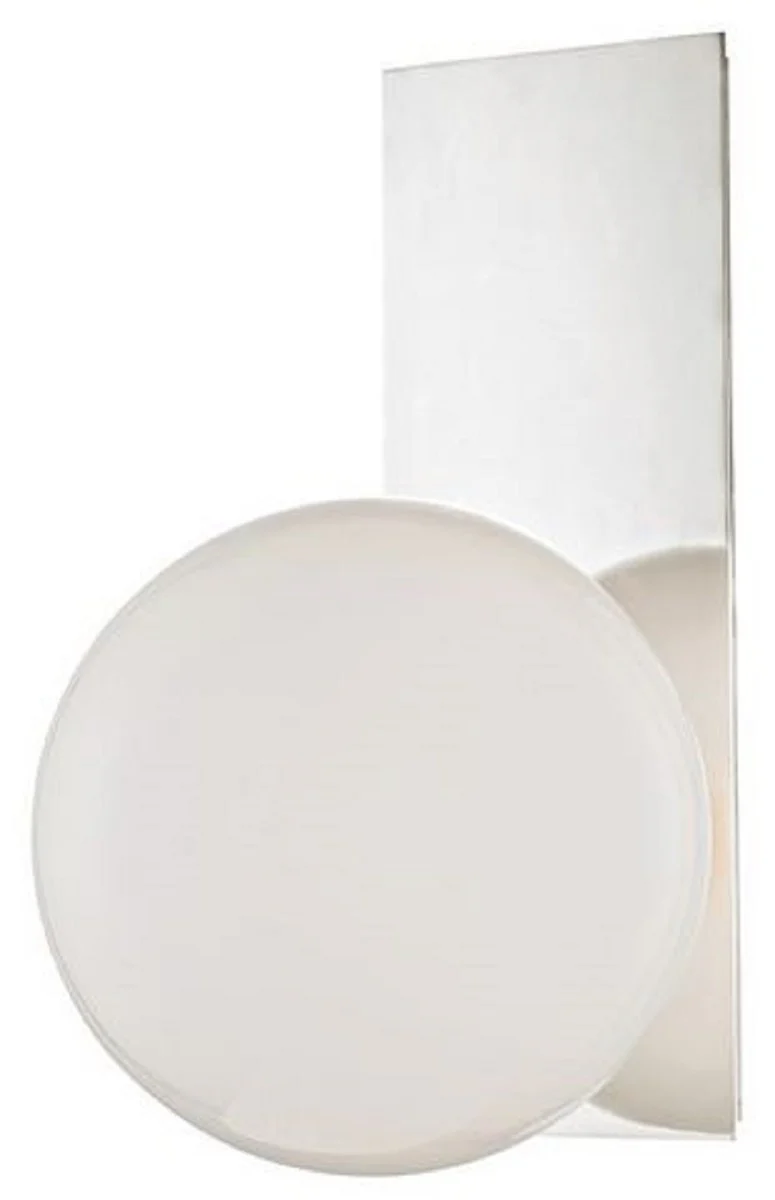 Casa Padrino lámpara de pared LED de lujo plata / blanco 19,1 x 16,5 x H. 32,4 cm - Lámpara de Hotel y Restaurante