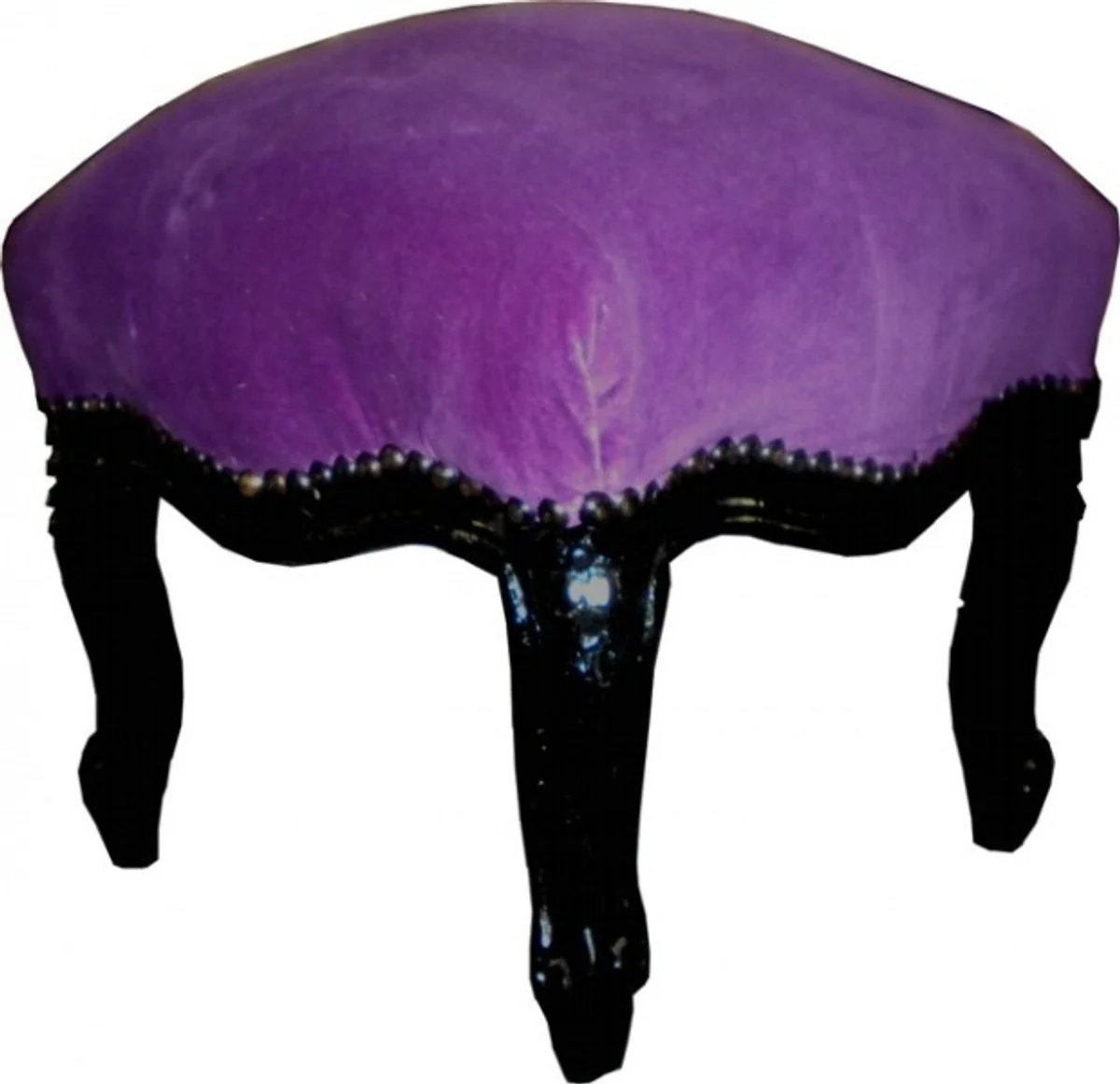 Escabel barroco p¨²rpura / negro