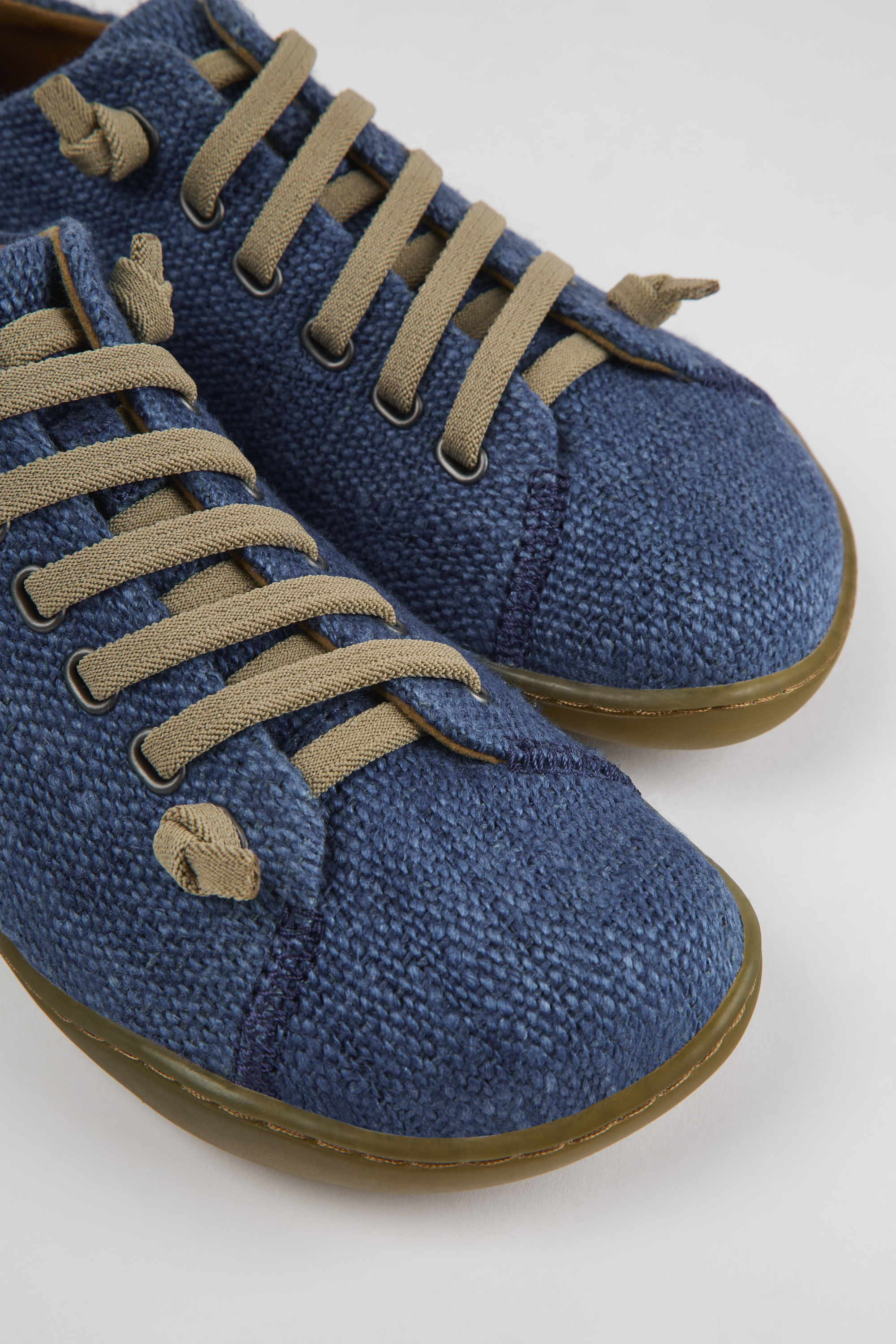 Peu - Blue textile shoes for women