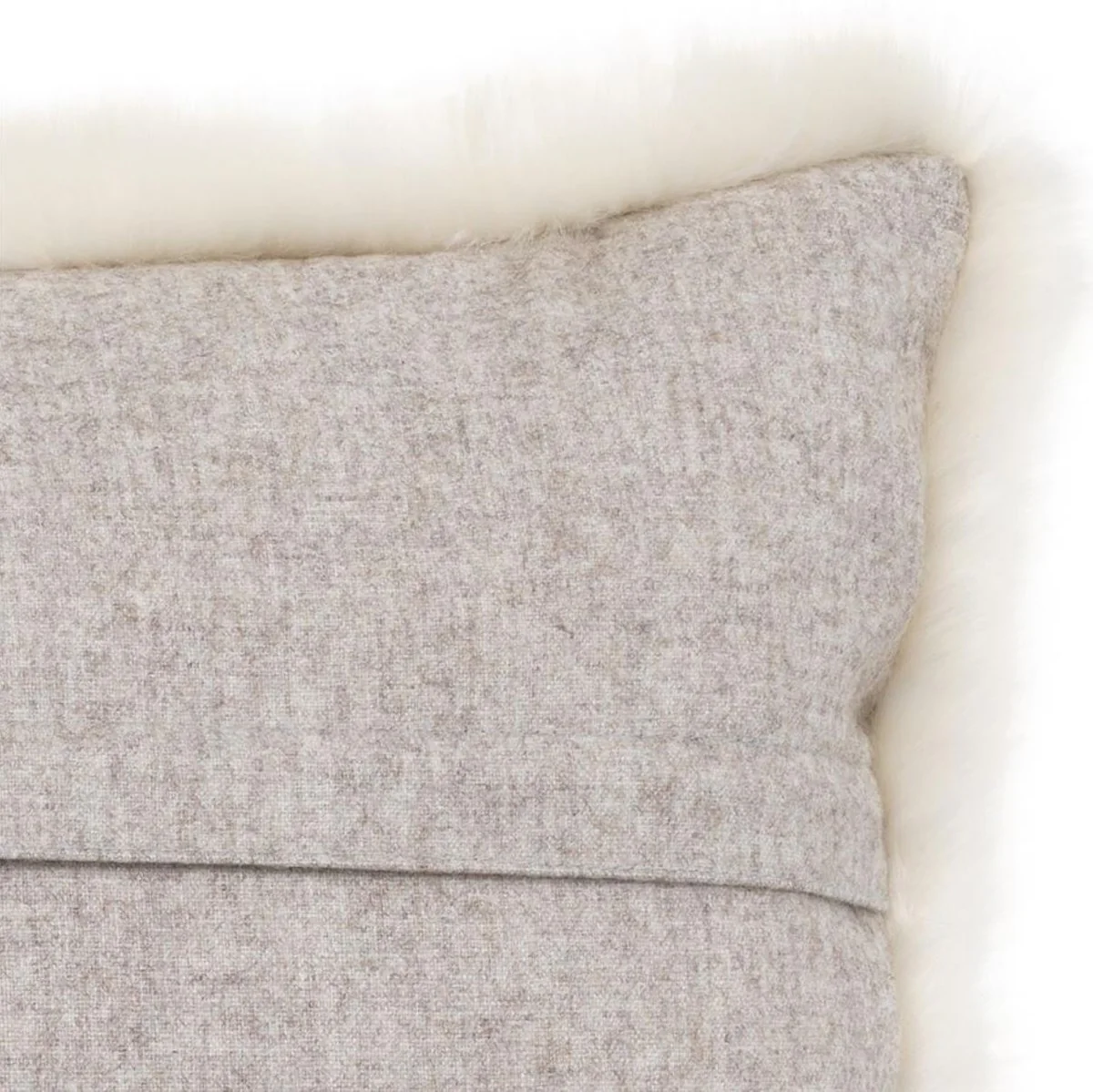 Casa Padrino almohada de piel sintética de lujo blanco 60 x 40 cm - Accesorios de Decoración de la Sala de Estar