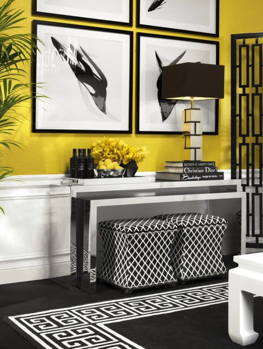 Casa Padrino separador de ambientes caoba en el piano negro 200 x H. 225 cm - calidad de lujo