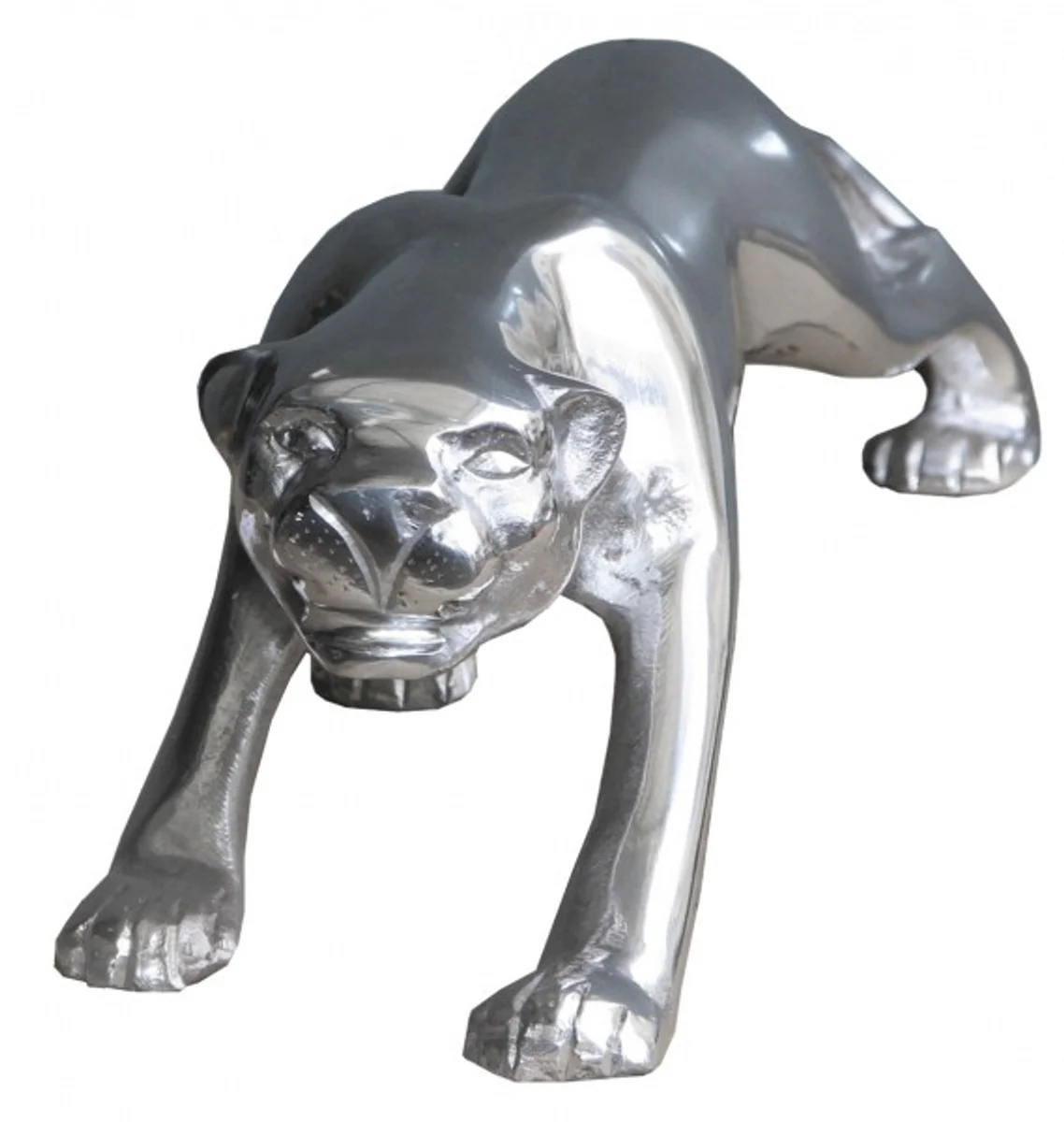 Casa Padrino designer Panther piliertem aluminum H 61 cm, H 14.5 cm - Aluminium Decoration massive sculpture