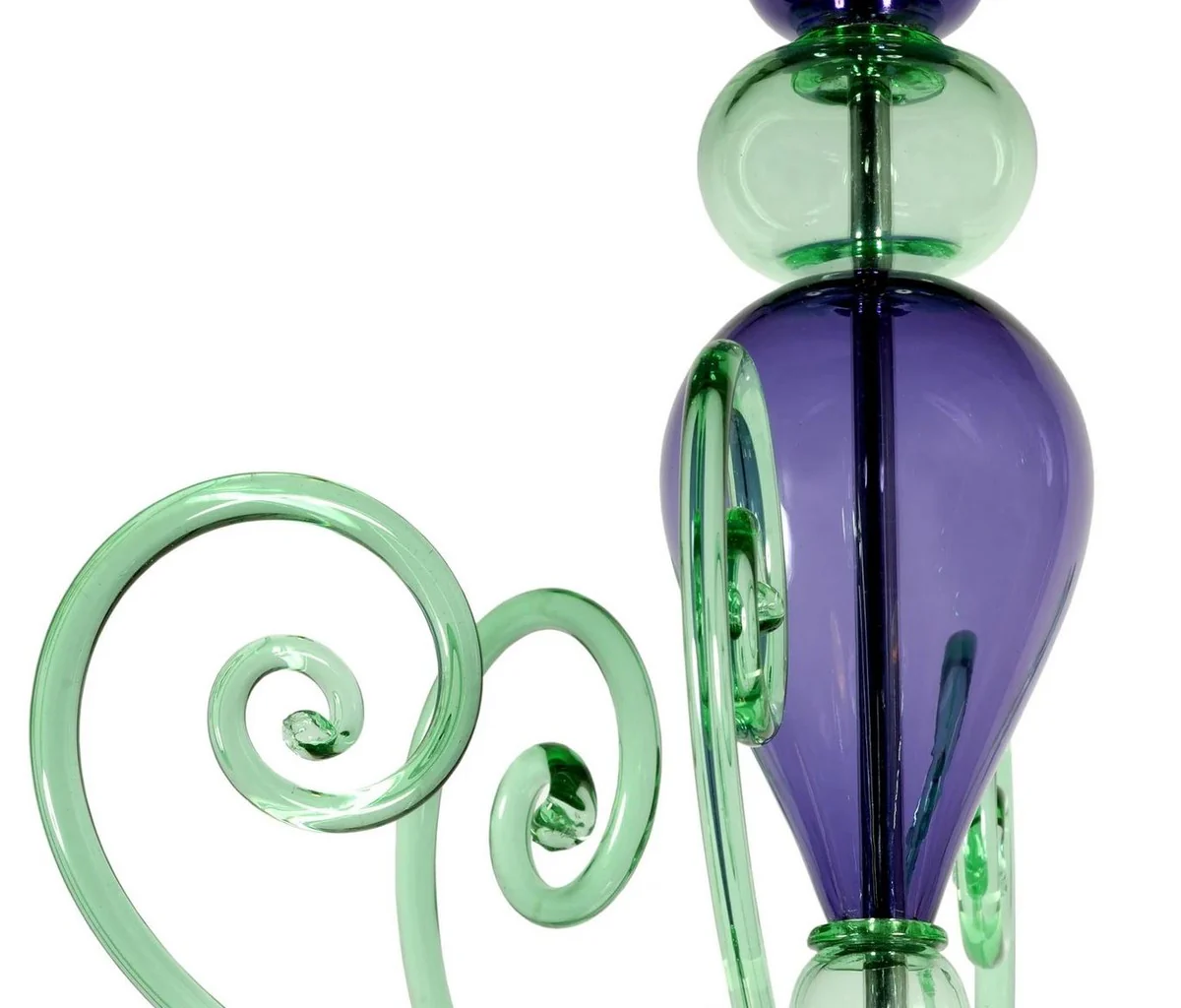 Casa Padrino ara?a de luces de cristal barroco de lujo verde / p¨²rpura ? 75 x A. 85 cm - Hecho en Italia