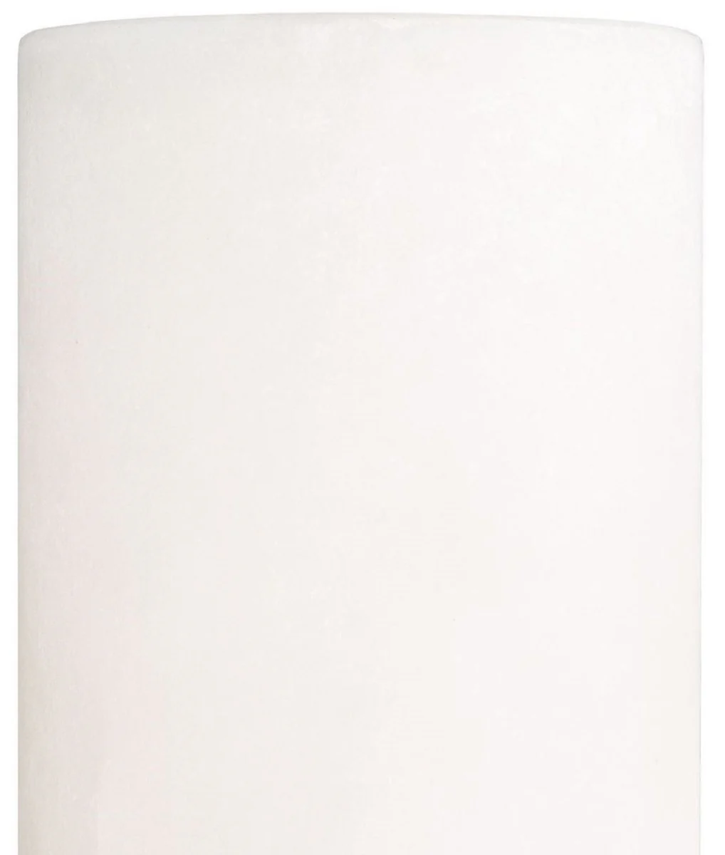 Casa Padrino lámpara de mesa de lujo bronce / alabastro Ø 14 x A. 47 cm - Lámpara de mesa moderna con pantalla redonda de alabastro - Luces de Lujo