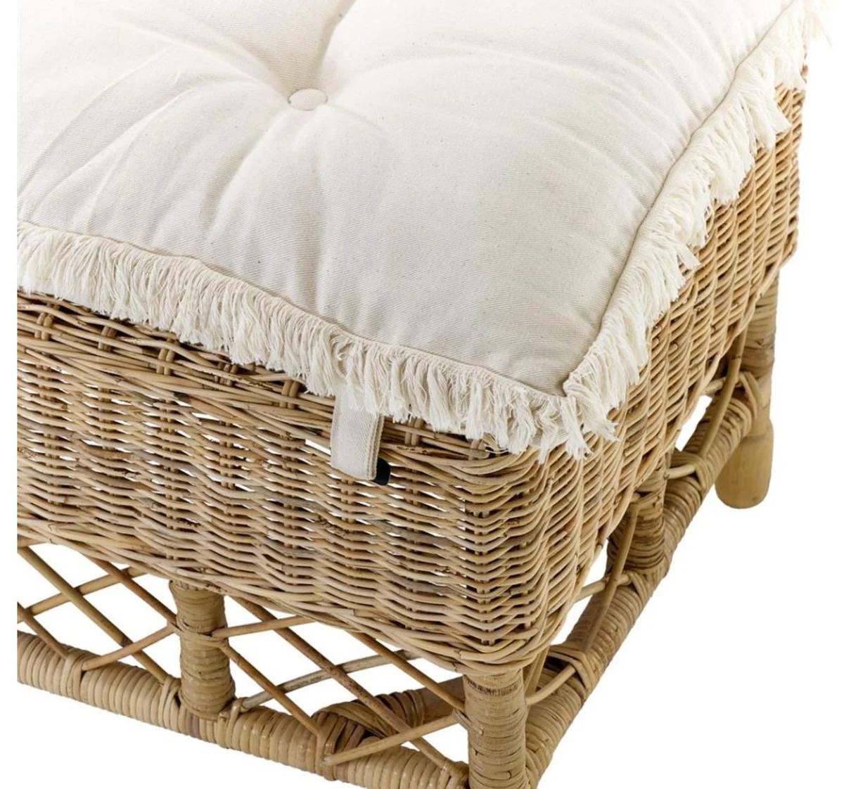 Casa Padrino banqueta de asiento de color natural 147 x 48 x 50 cm H. - calidad de lujo