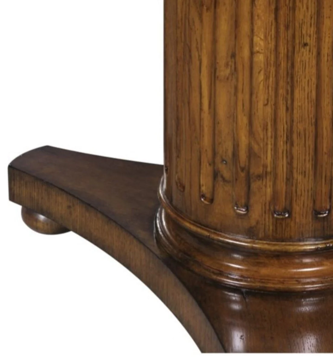 Casa Padrino mesa de comedor de madera de roble marrón Ø 135 x H. 78 cm - Muebles de Comedor de Madera Maciza