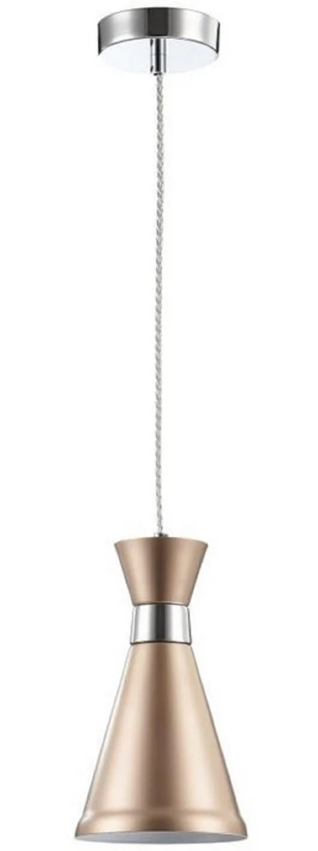 Casa Padrino Lámpara Colgante Champagne / Plata Ø 13,5 cm - Lámpara de Altura Regulable