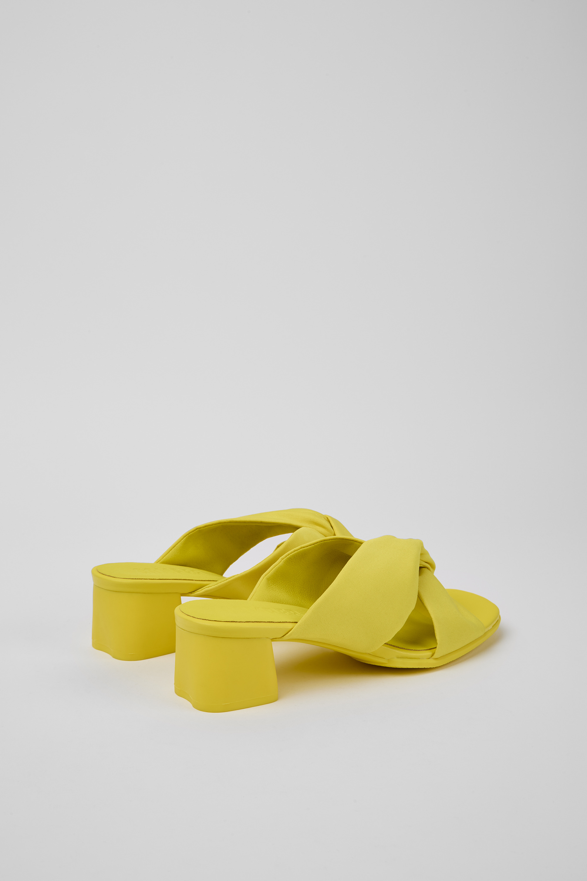 Katie - Yellow recycled PET sandals for women