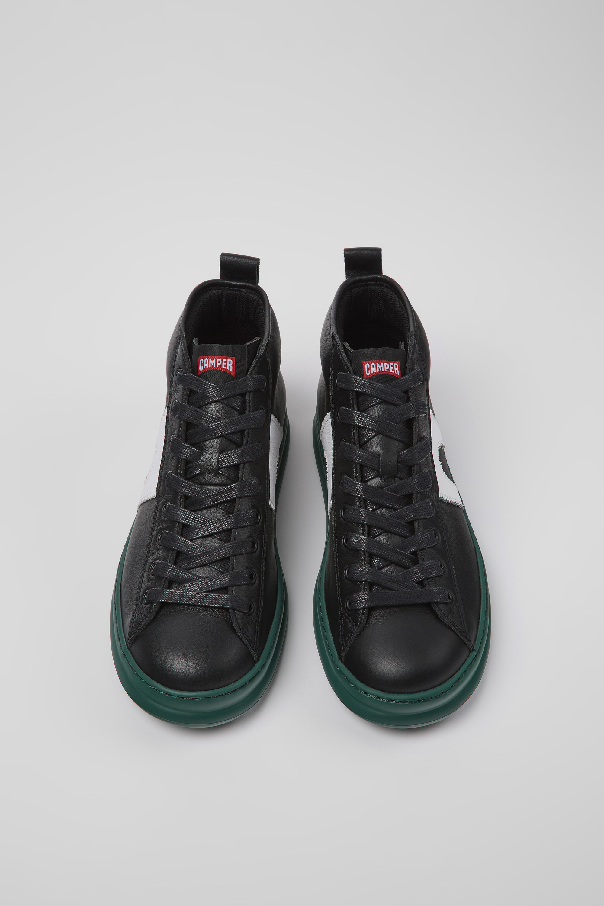 Runner - Black leather sneakers for men