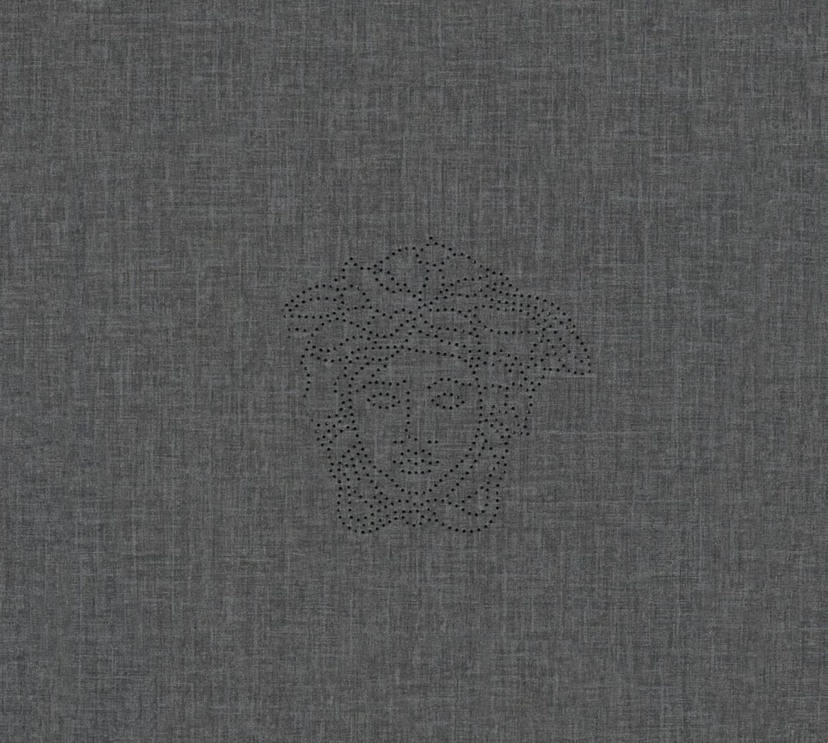 Versace Papel Pintado No Tejido Medusa 329504 Antracita - Papel Pintado de Diseño - Accesorios Deco