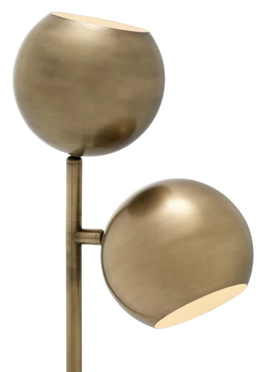 Casa Padrino lámpara de pie latón antiguo / negro Ø 32 x H. 140 cm - Muebles de Lujo