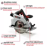 Cordless Circular Saw TP-CS 18/190 Li BL - Solo