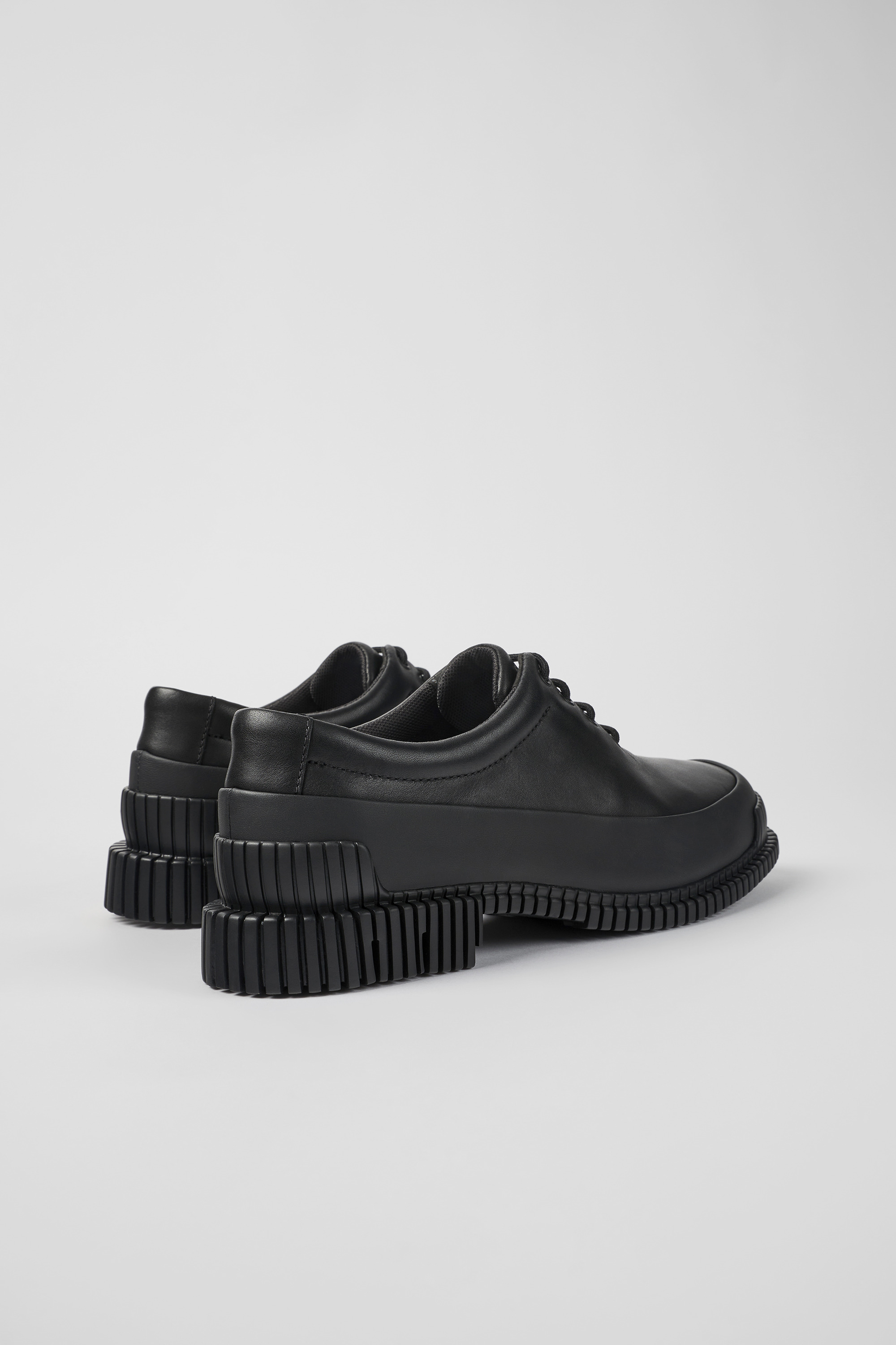 Pix - Black leather lace-up shoes