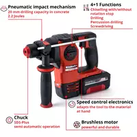 Cordless Rotary Hammer HEROCCO Kit +5 (1x3,0Ah)