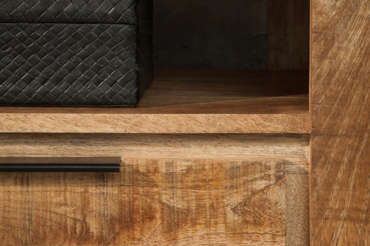 Casa Padrino Designer TV Cabinet Nature W.170cm x H.45cm x D.45cm - Aparador - Cómoda - ¡Hecho a mano en madera maciza Mango!