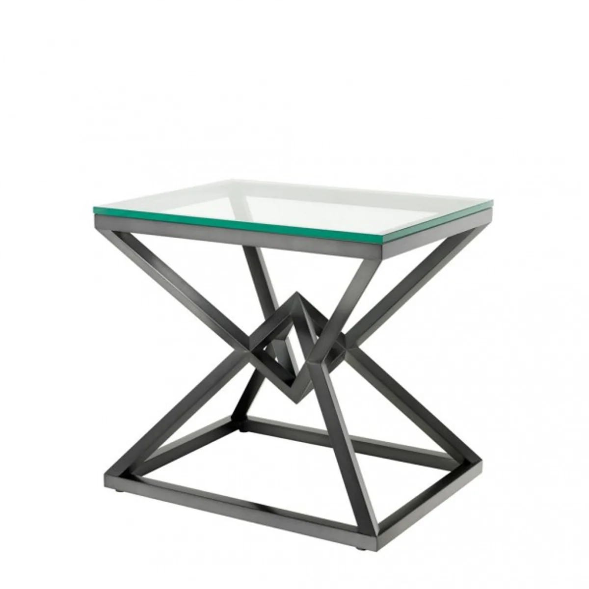Casa Padrino luxury side table stainless steel bronze finish 65 x 50 x H 60 cm - table furniture