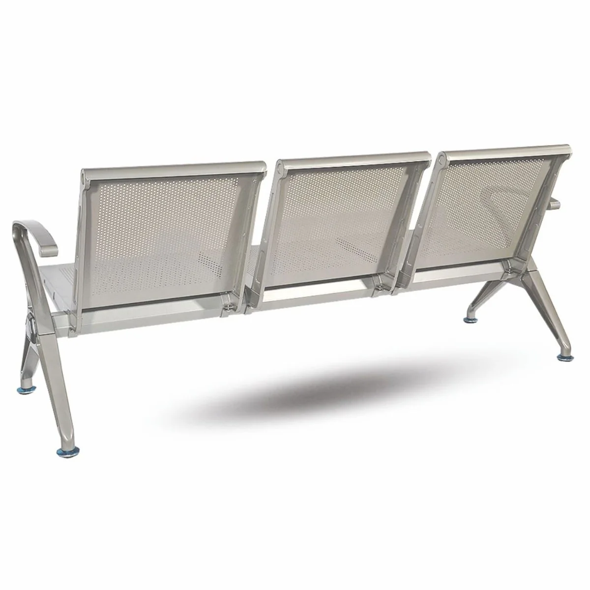 Casa Padrino Banco de Visitas / Banco de Sala de Espera de 3 Plazas Plata 180 cm - Muebles para Salas de Espera