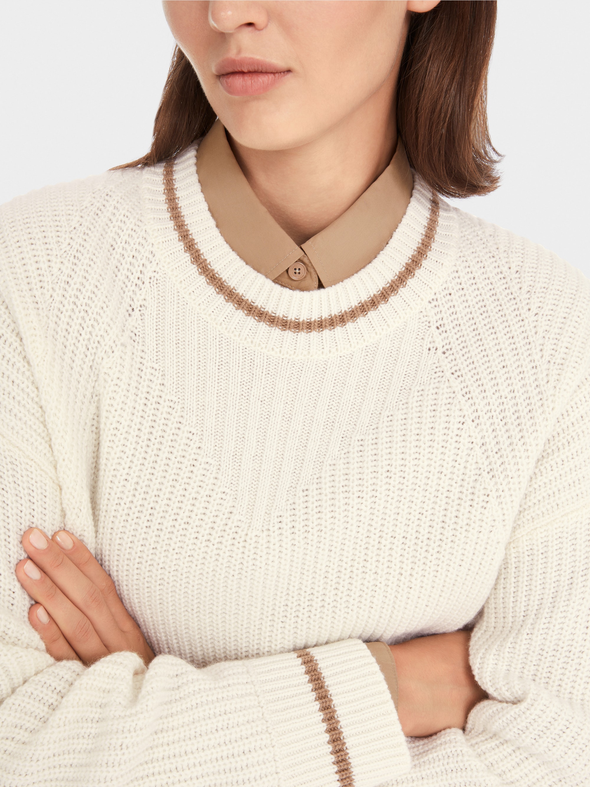 Marc-Cain Egg-shaped sweater – Knitted in Germany