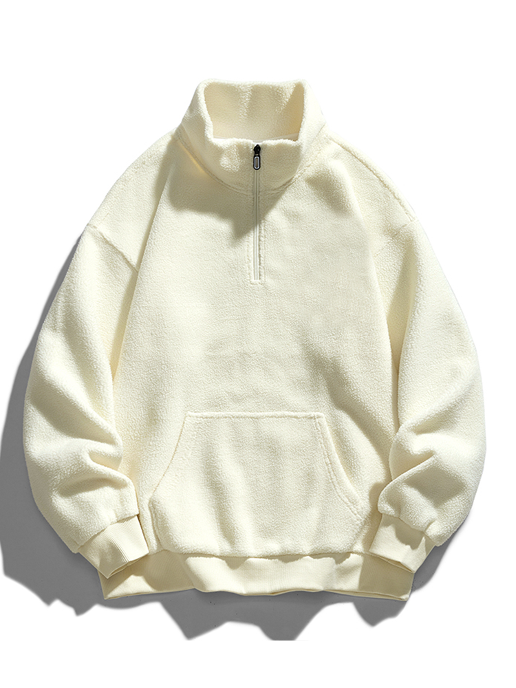 Relax Teddy Half Zip Sweatshirt