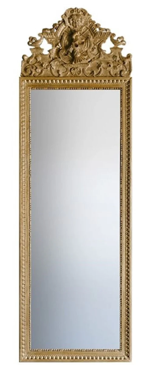 Casa Padrino Espejo de Pared Barroco Oro 58 x H. 180 cm - Magn¨ªfico Espejo de Pared con Hermosas Decoraciones