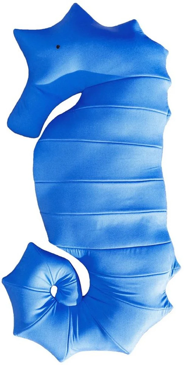 Casa Padrino puf de lujo caballito de mar azul 170 x 70 x A. 35 cm - Puf flotante - Coj¨ªn de asiento hecho a mano - Decoraci¨®n de jard¨ªn - Decoraci¨®n de terraza - Decoraci¨®n de piscina