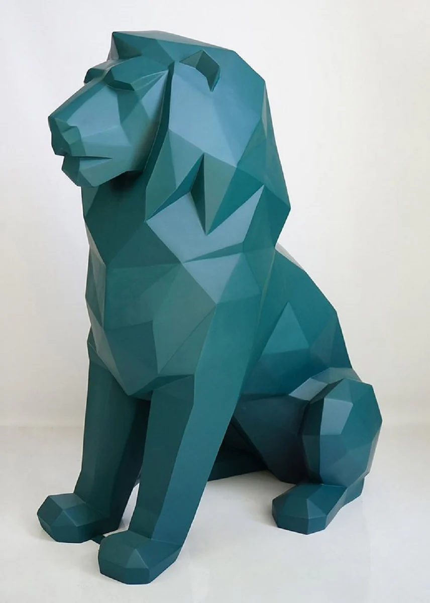 Casa Padrino escultura decorativa XXL le¨®n verde A. 135 cm - Figura decorativa de jard¨ªn abstracta