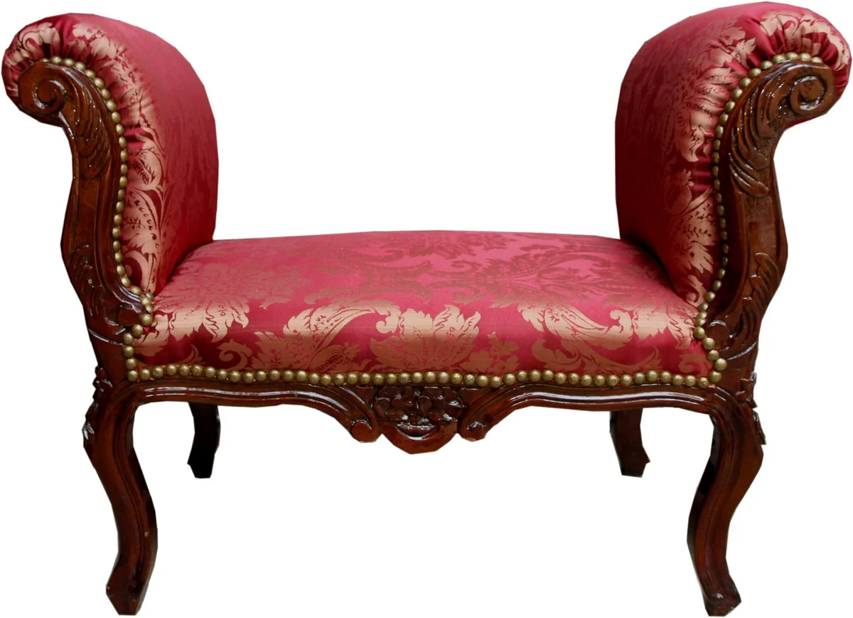 Casa Padrino Taburete Taburete Taburete Burdeos Patr¨®n / Marr¨®n - Muebles de banco