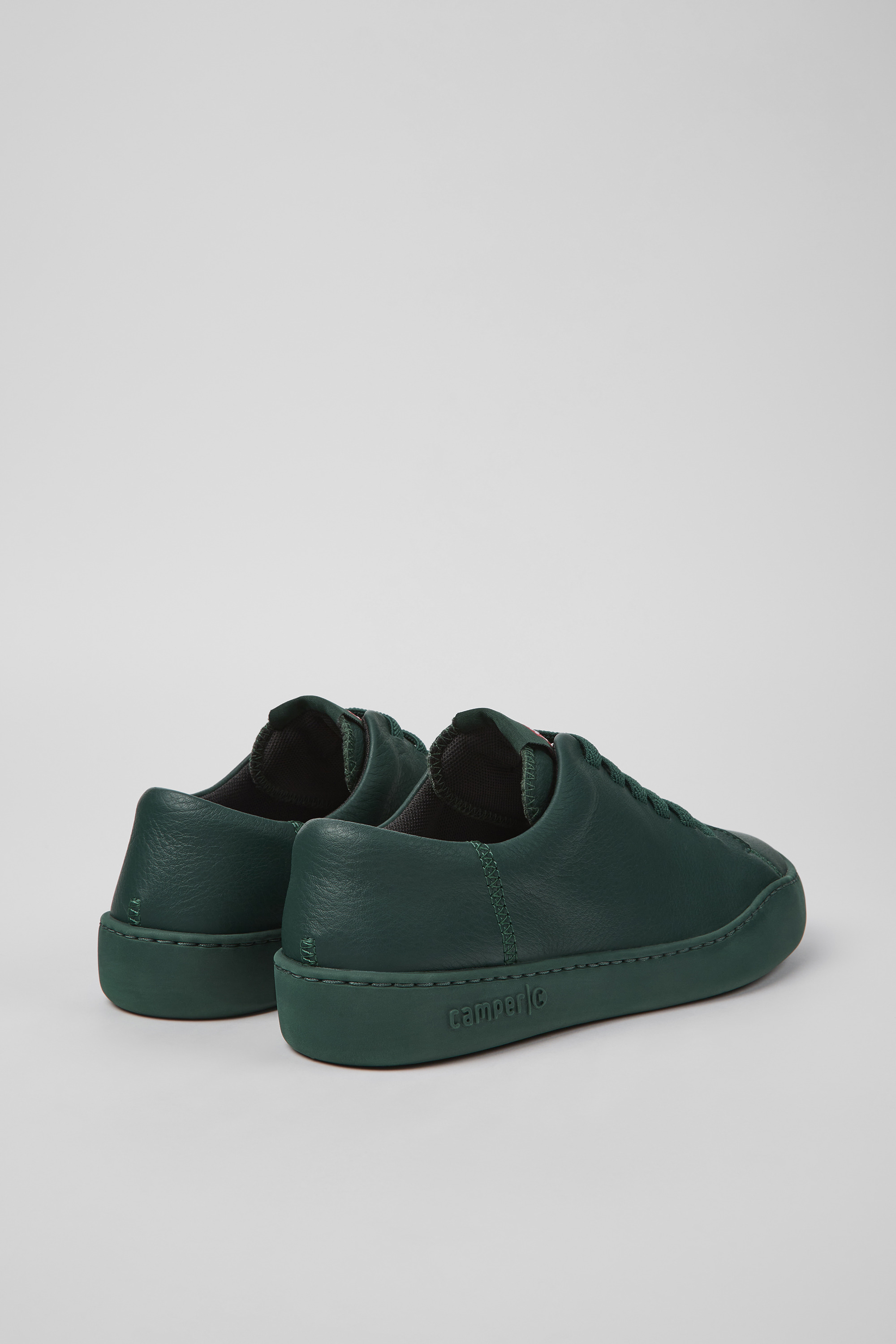 Peu Touring - Green leather sneakers for women