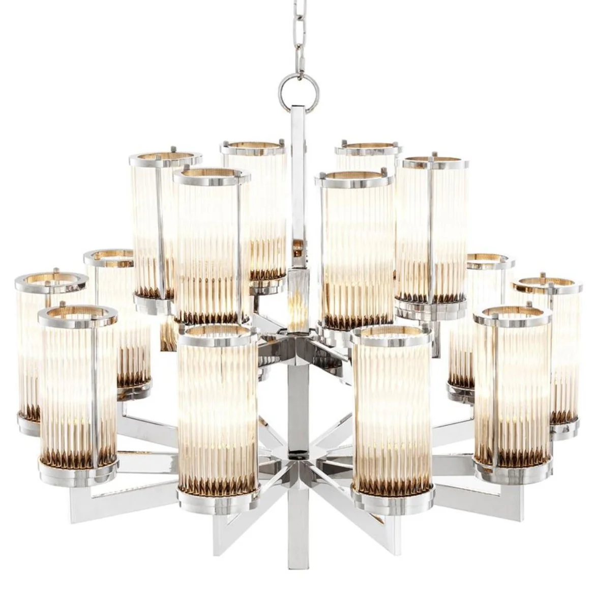 Casa Padrino araña de lujo plata 75,5 x H. 73 cm - Hotel Muebles para Restaurantes