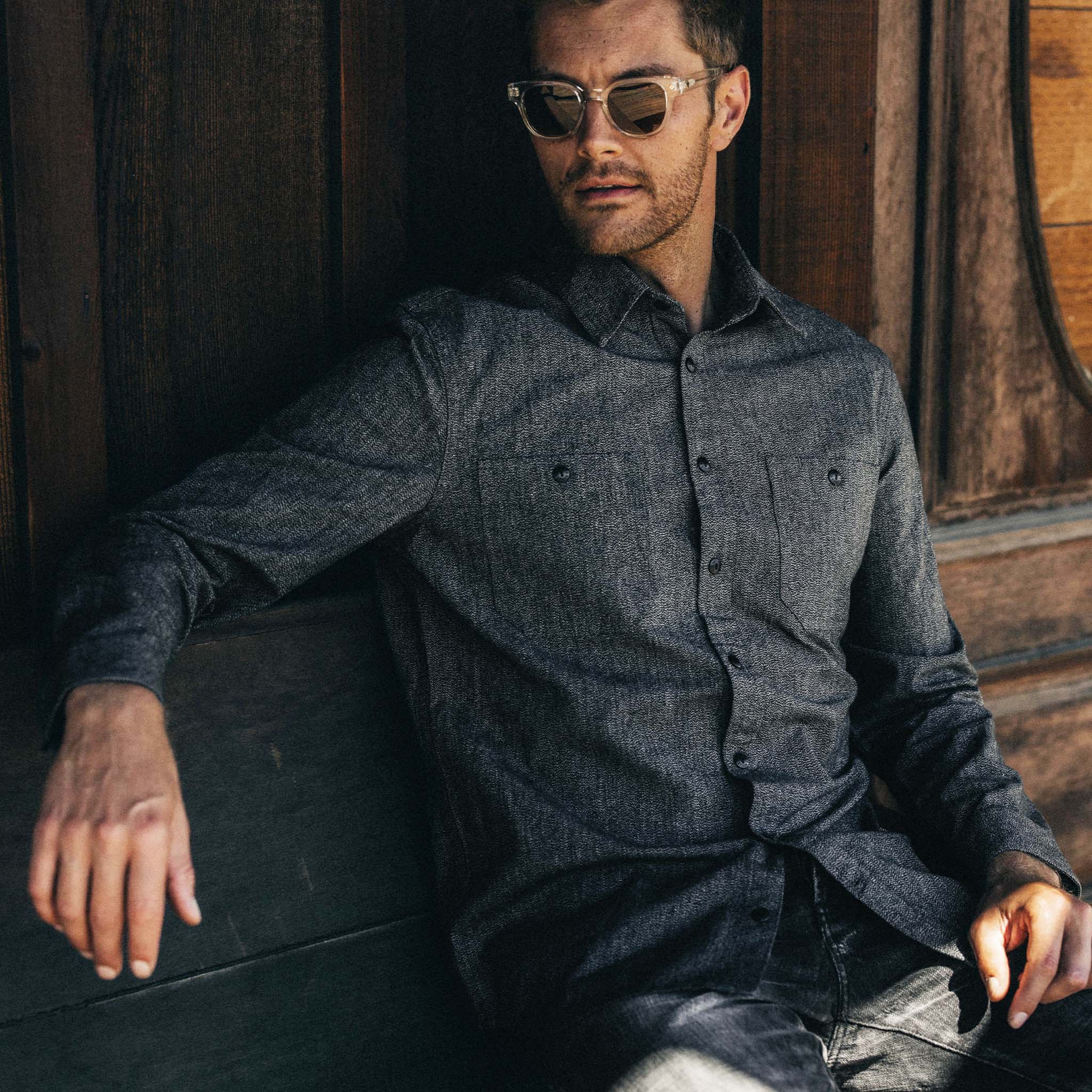 The Utility Shirt in Ash Jaspe
