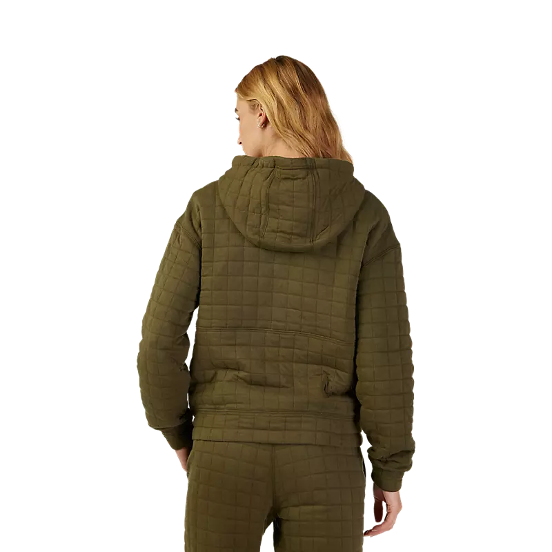 Womens Quilted Zip Hoodie