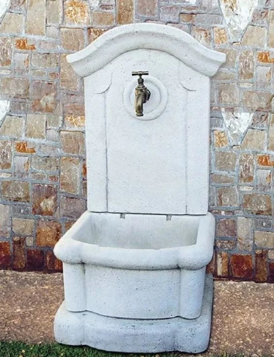 Casa Padrino fuente de pared Art Nouveau de lujo gris 50 x A. 101 cm - Hecho en Italia