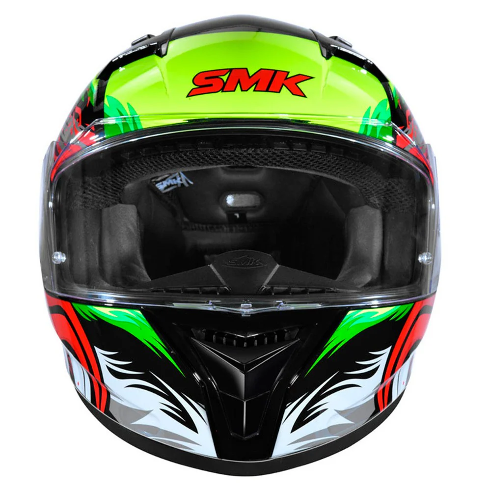 CASCO SMK STELLAR ANIMAL VERDE / ROJO / BLANCO