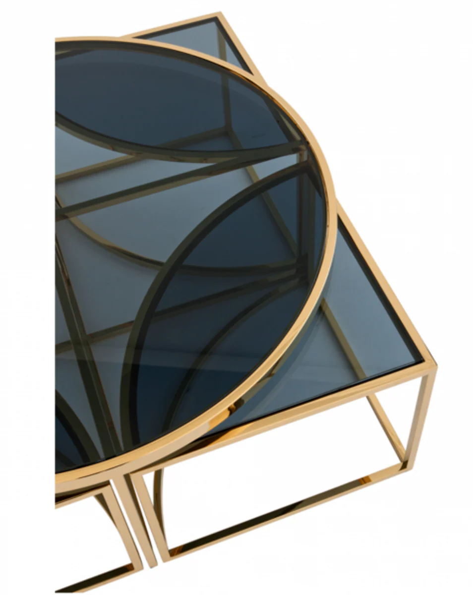 Casa Padrino Art Deco luxury coffee table gold finish - living room coffee table - Luxury Quality