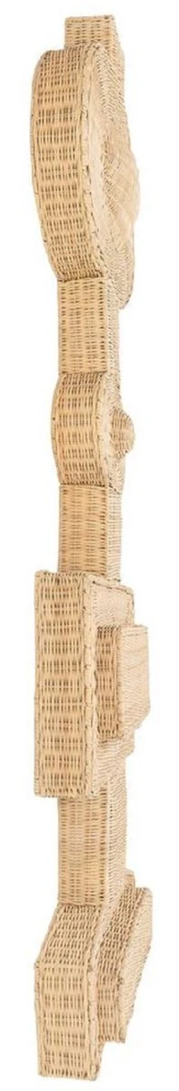 Casa Padrino lámpara de pared de diseño de lujo natural 81 x 15,5 x A. 207 cm - Lámpara de pared de ratán - Lámpara de pared de salón - Luces de lujo - Lámparas de pared de ratán