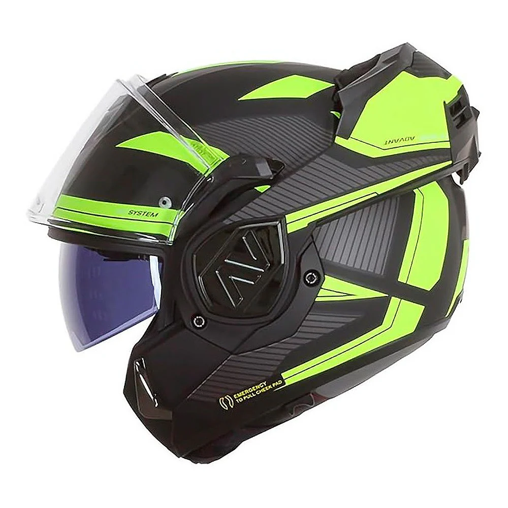 CASCO MODULAR LS2 FF906 ADVANT REVO NEGRO MATE / AMARILLO