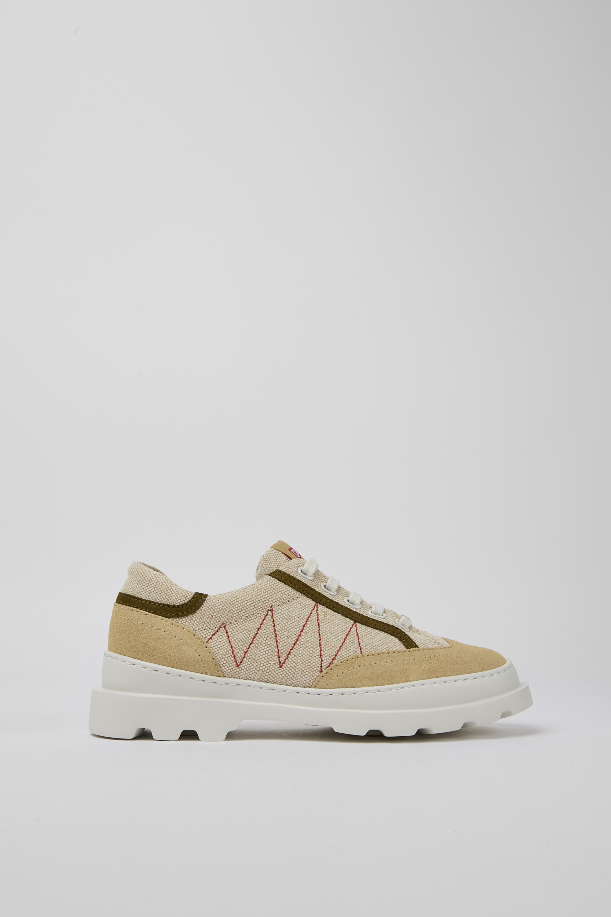 Brutus - Beige and green sneakers for women