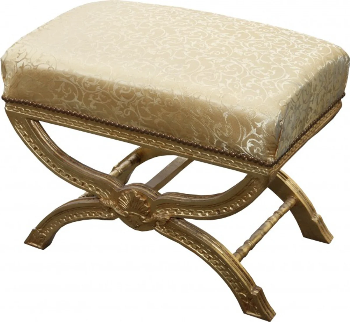 Casa Padrino barroco de heces / heces patr¨®n cruzado Oro / Oro