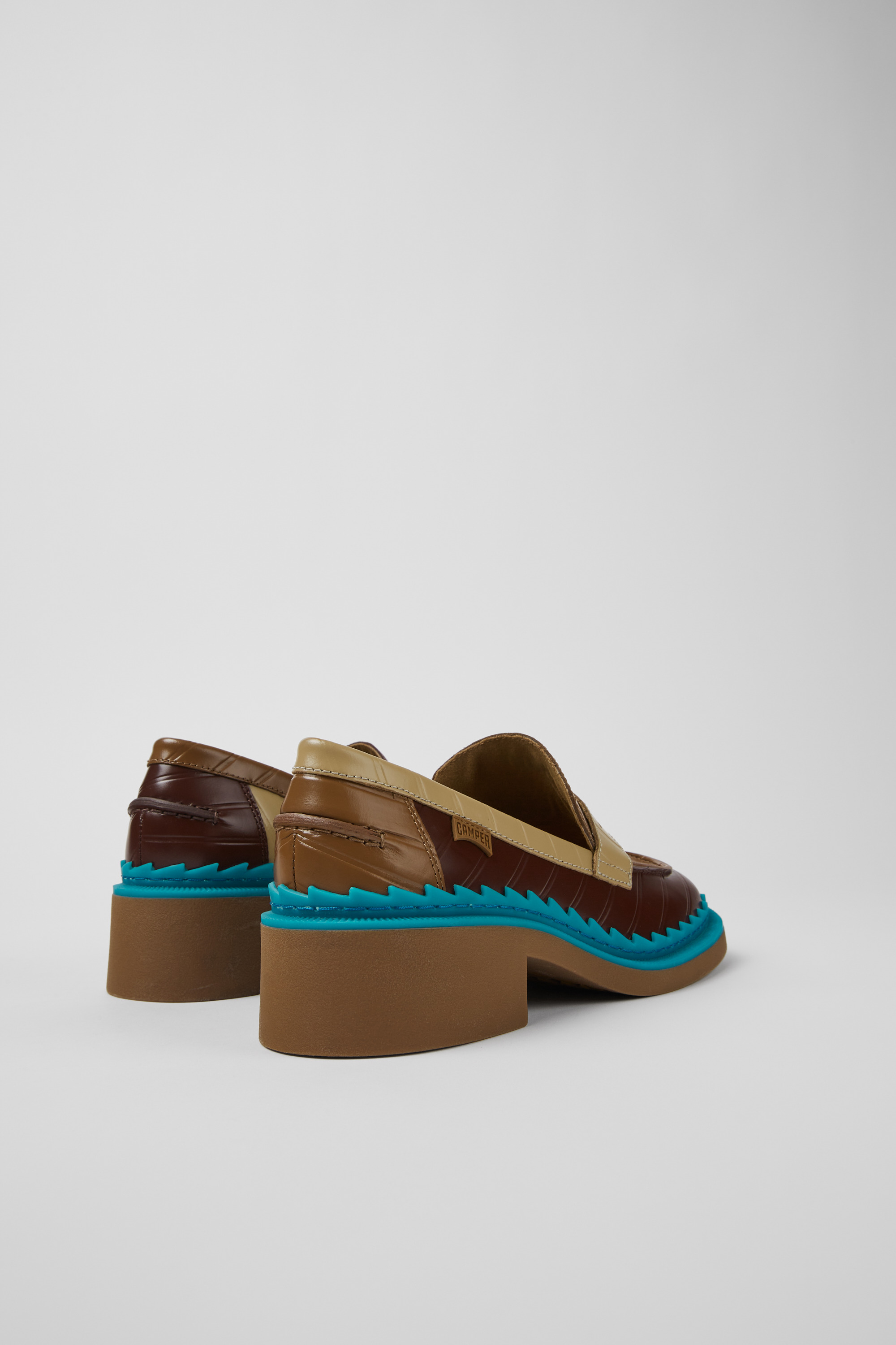 Twins - Multicolored leather loafers for women
