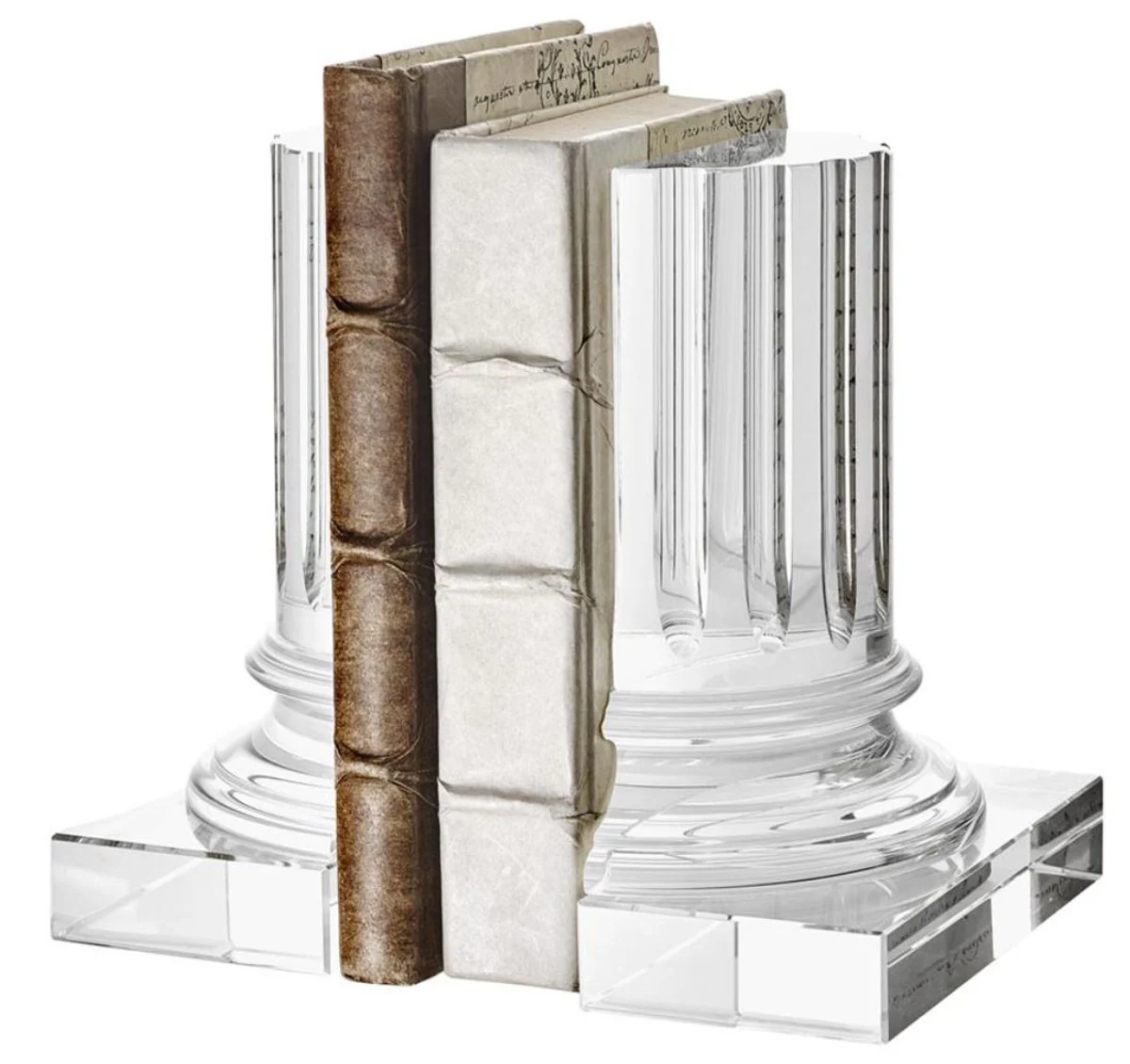 Casa Padrino sujetalibros de vidrio cristalino determinado de 17 x 8,5 x H. 21 cm - Hotel Deco diseñador