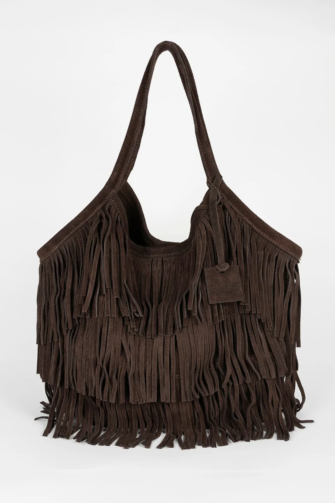 Rivera-spain Bolso Ganache marrón con flecos
