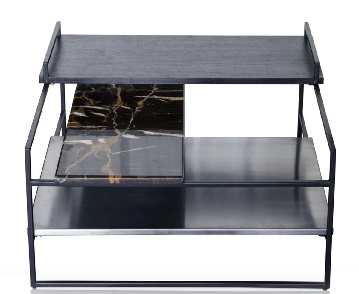 Casa Padrino mesa de centro de lujo negro 60 x 60 x H. 36,5 cm - Mesa de Centro de Dise?o