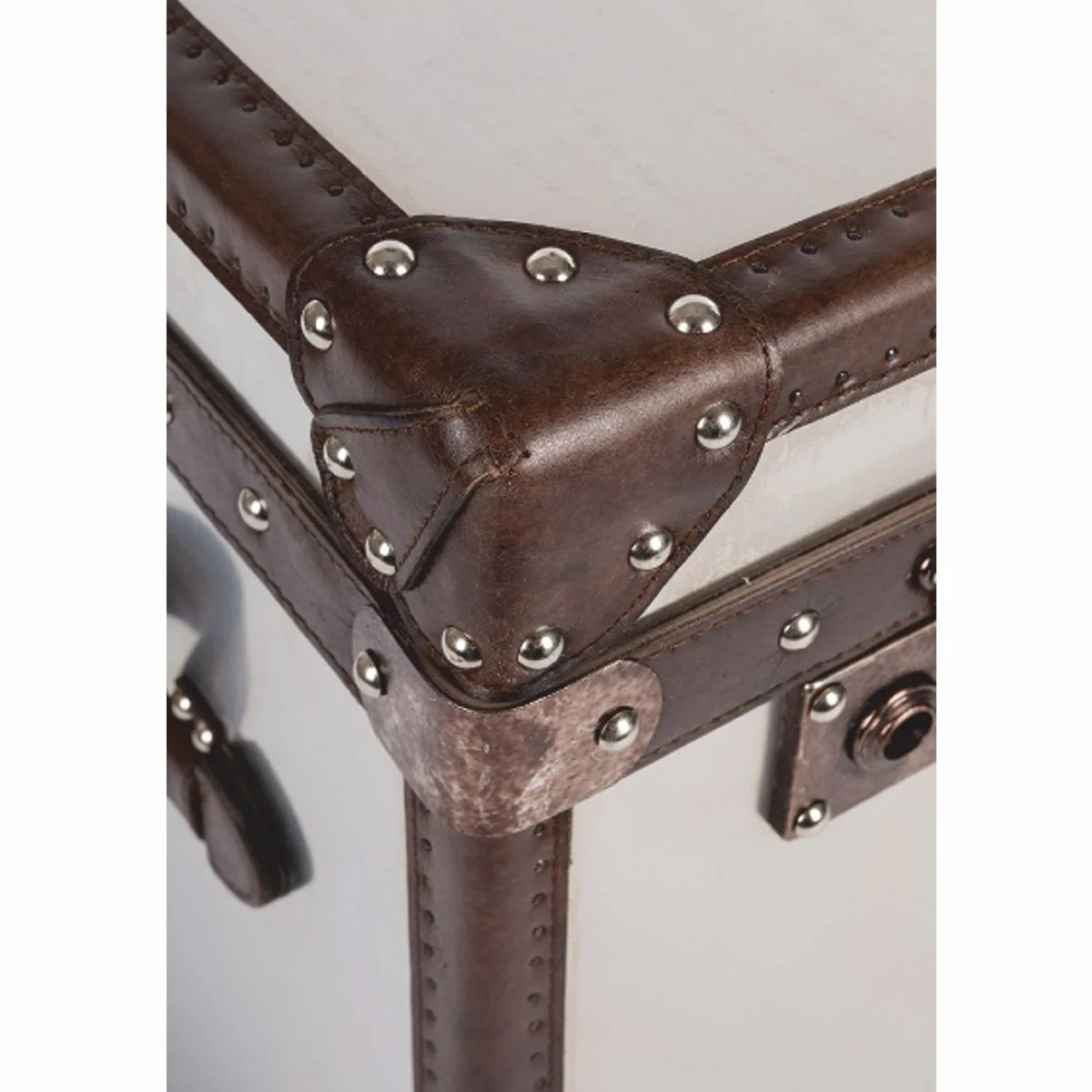 Casa Padrino cofre de lujo plata / marr¨®n oscuro A. 57 cm - Accesorios decorativos