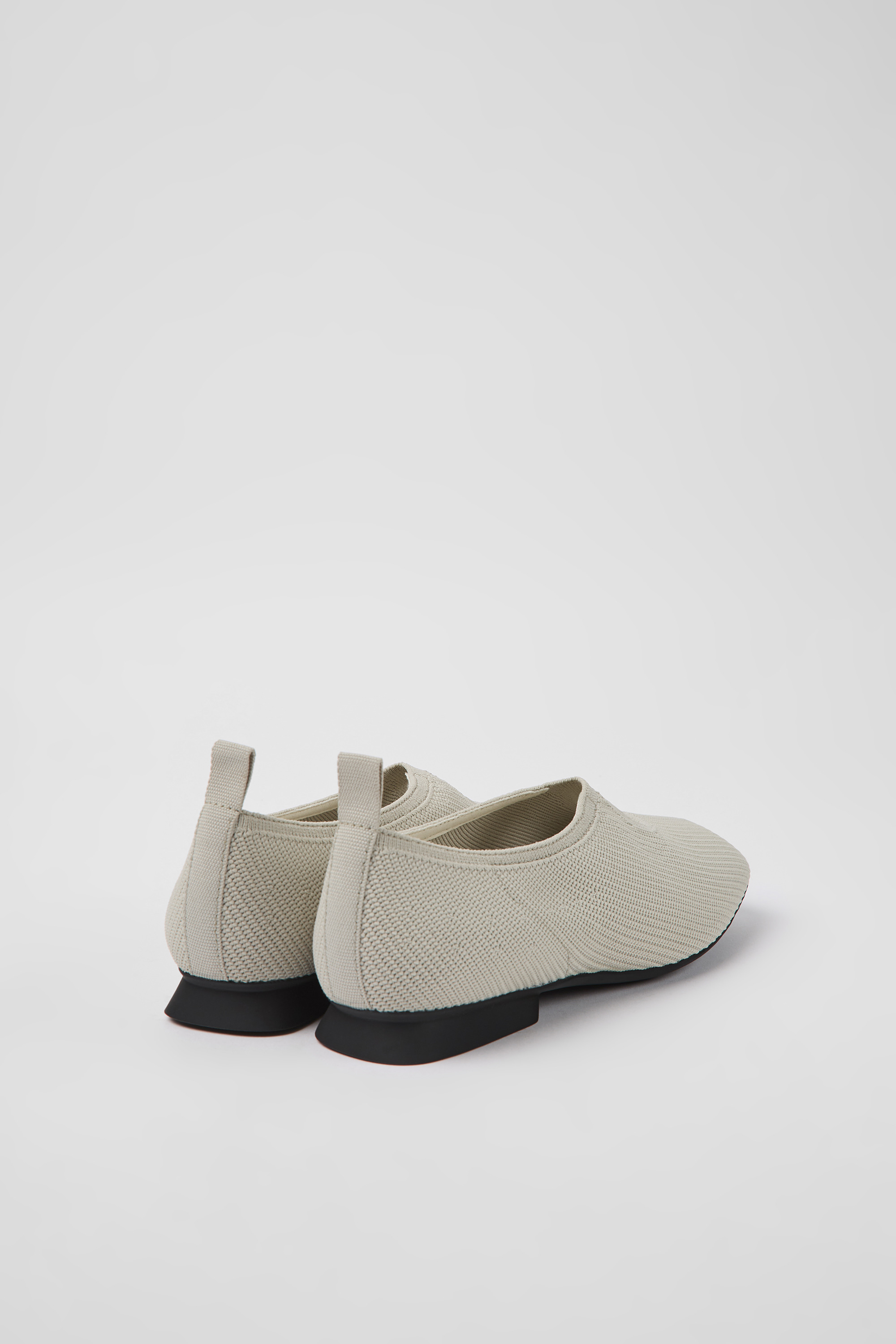 Casi Myra - Gray one-piece knit ballerinas for women